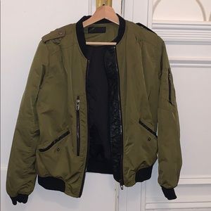 BLAN NYC army green bomber jacket
